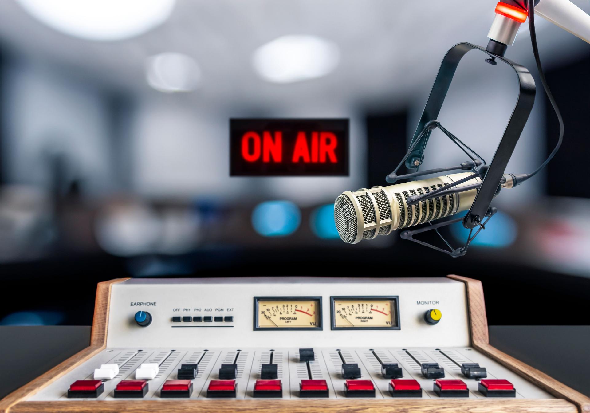 Professional microphone and on air sign